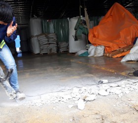 cắt, đục nền bê tông tại KCN long thành đồng nai