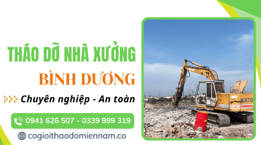 tháo dỡ nhà xưởng Bình Dương