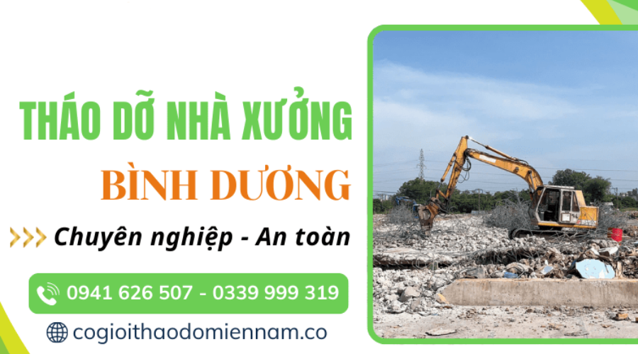 tháo dỡ nhà xưởng Bình Dương