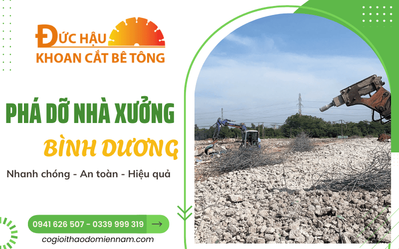 phá dỡ nhà xưởng Bình Dương