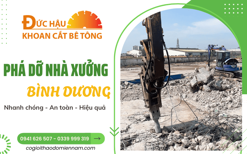 phá dỡ nhà xưởng Bình Dương